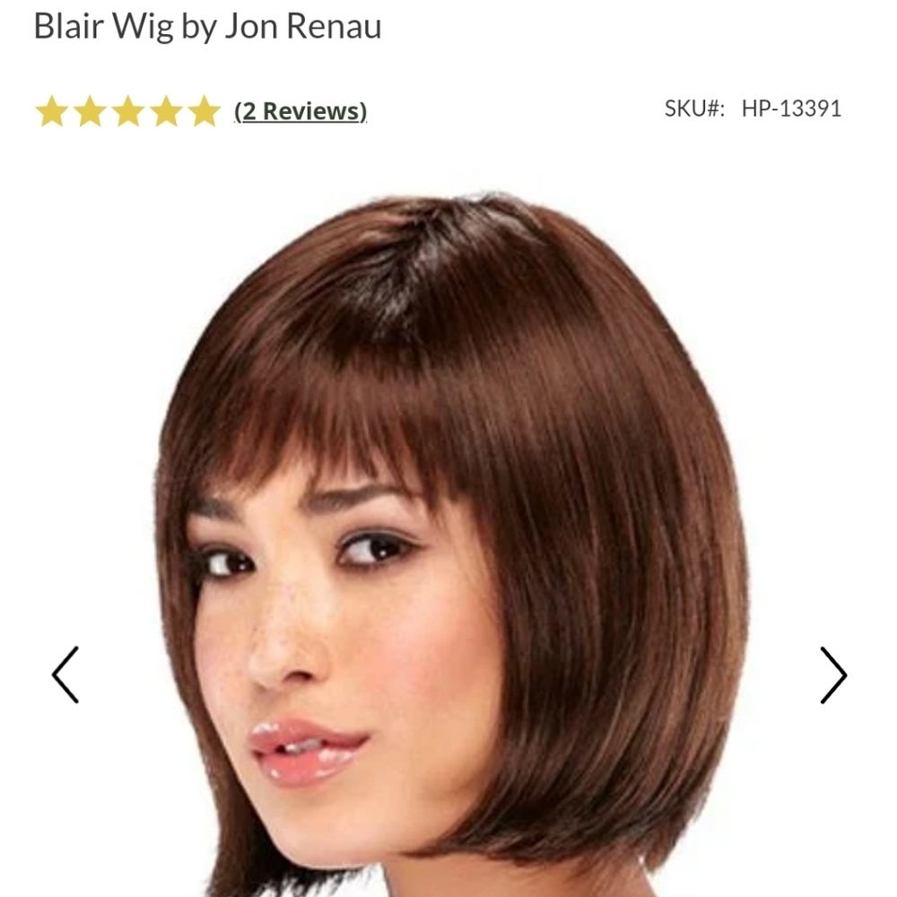 JON RENAU BLAIR MONO PART REDDISH -BROWN WIG